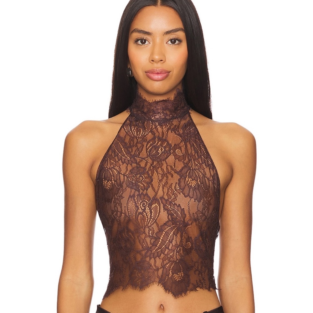 Retrofete Brown Gold Asymmetrical top